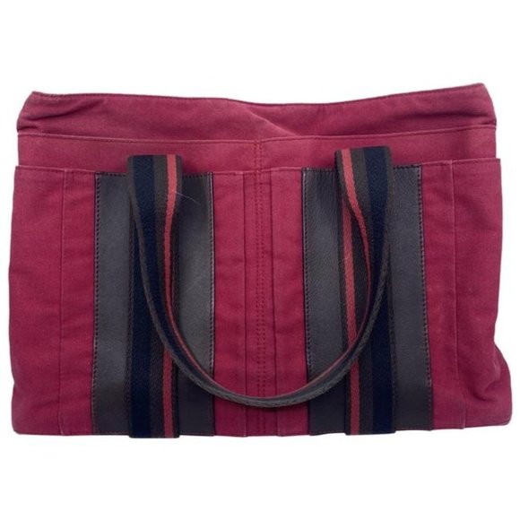 Hermes Sac Troca Horizontal Mm Red Cotton Tote - Picture 1 of 10